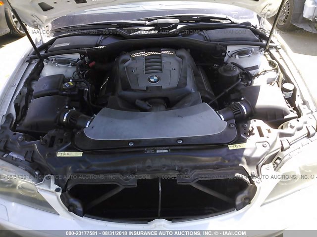 WBAHL83516DT06865 - 2006 BMW 750 I WHITE photo 10