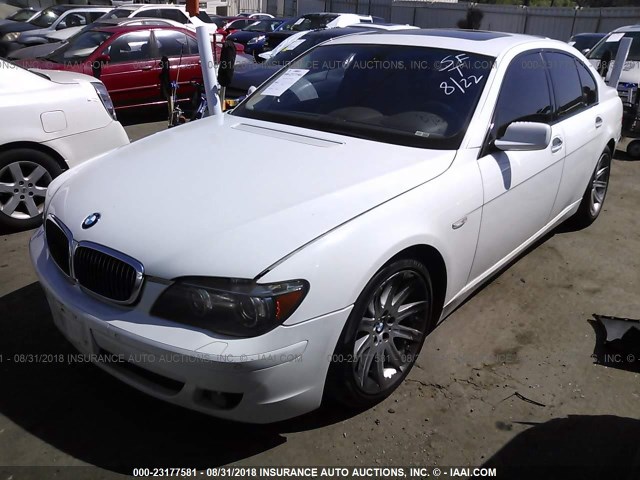 WBAHL83516DT06865 - 2006 BMW 750 I WHITE photo 2