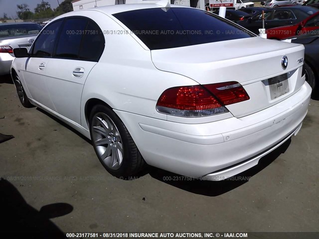 WBAHL83516DT06865 - 2006 BMW 750 I WHITE photo 3