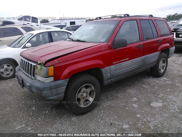 1J4GZ58S1WC248573 - 1998 JEEP GRAND CHEROKEE LAREDO/TSI RED photo 2