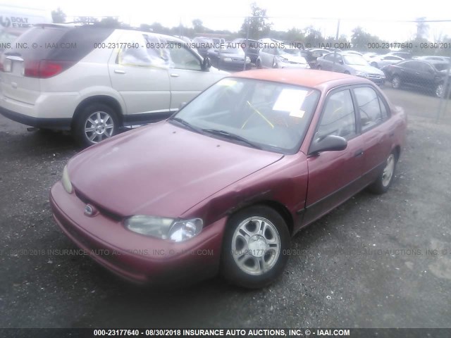 1Y1SK5281WZ418408 - 1998 CHEVROLET GEO PRIZM LSI BURGUNDY photo 2