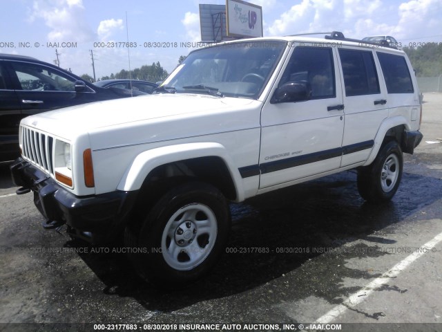 1J4FF68S6XL597272 - 1999 JEEP CHEROKEE SPORT/CLASSIC Biały zdjęcie 2