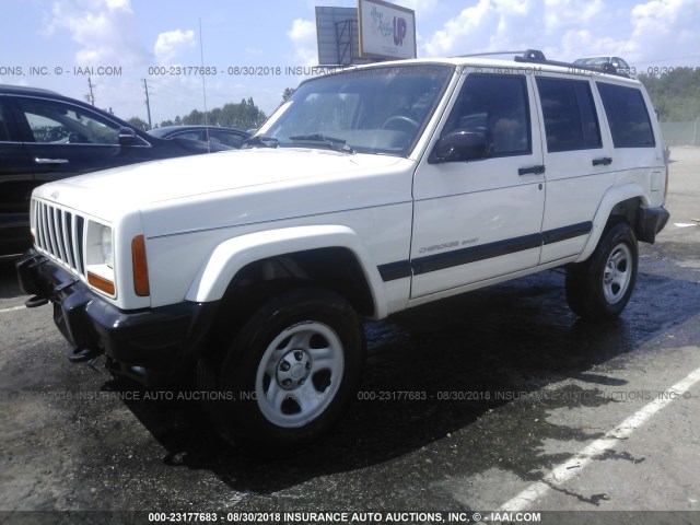 1J4FF68S6XL597272 - 1999 JEEP CHEROKEE SPORT/CLASSIC WHITE photo 2