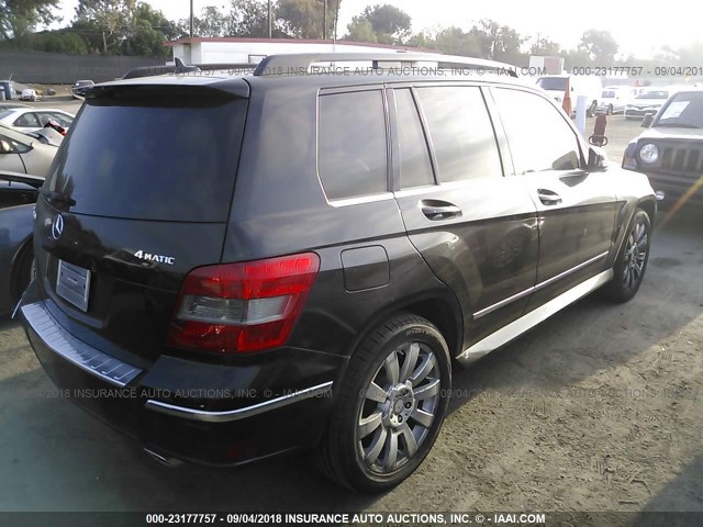 WDCGG8HB3AF384914 - 2010 MERCEDES-BENZ GLK 350 4MATIC BLACK photo 4