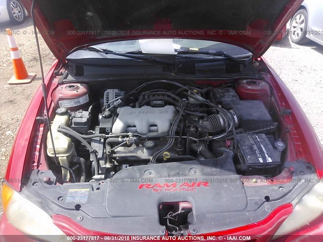 1G2NW12E02C204936 - 2002 PONTIAC GRAND AM GT RED photo 10