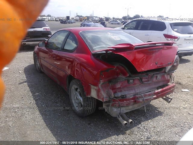 1G2NW12E02C204936 - 2002 PONTIAC GRAND AM GT RED photo 3