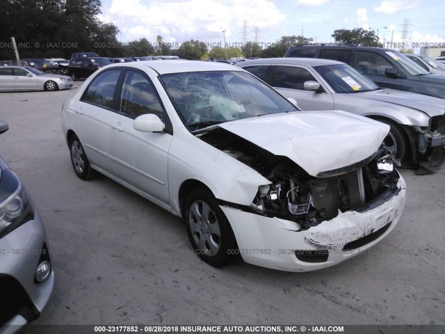 KNAFE221095610474 - 2009 KIA SPECTRA EX/LX/SX WHITE photo 1