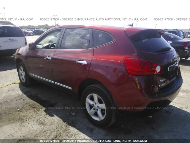 JN8AS5MT7DW518811 - 2013 NISSAN ROGUE S/SV RED photo 3