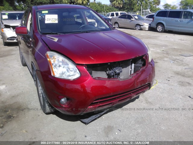 JN8AS5MT7DW518811 - 2013 NISSAN ROGUE S/SV RED photo 6