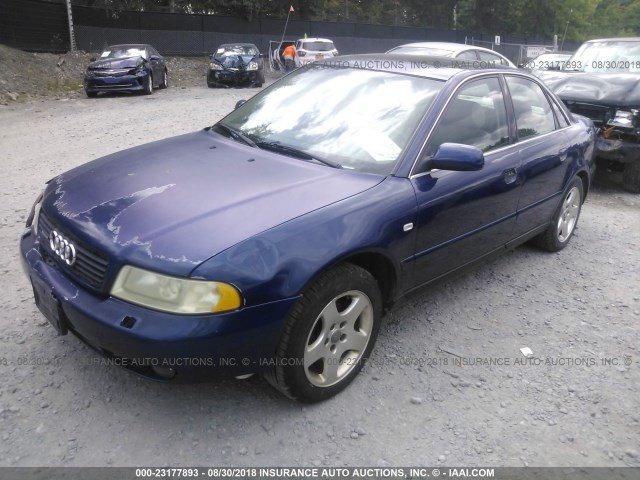 WAUDH68D41A094591 - 2001 AUDI A4 2.8 QUATTRO BLUE photo 2