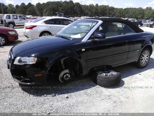 WAUAF48H39K001288 - 2009 AUDI A4 2.0T CABRIOLET BLACK photo 6