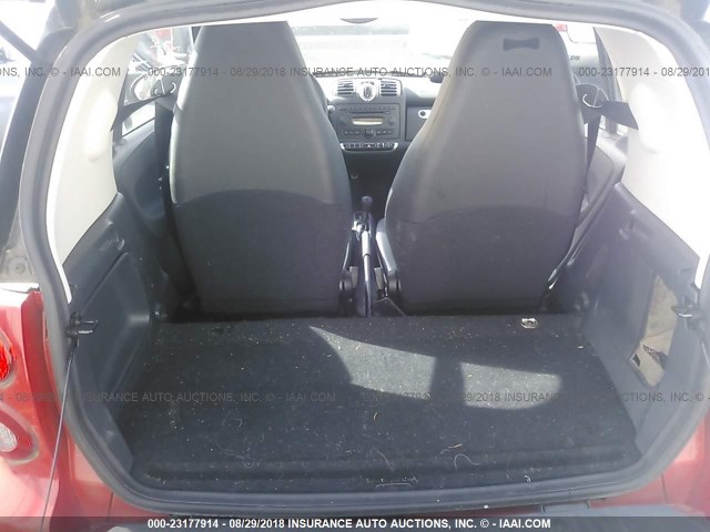 WMEEJ31X19K236918 - 2009 SMART FORTWO PURE/PASSION RED photo 8