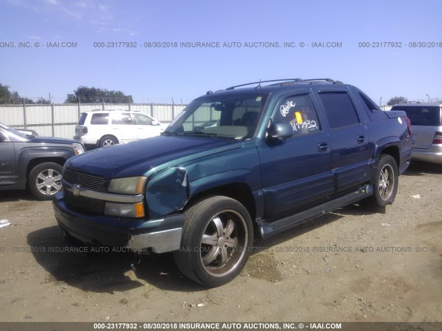 3GNEC12Z25G155335 - 2005 CHEVROLET AVALANCHE C1500 BLUE photo 2