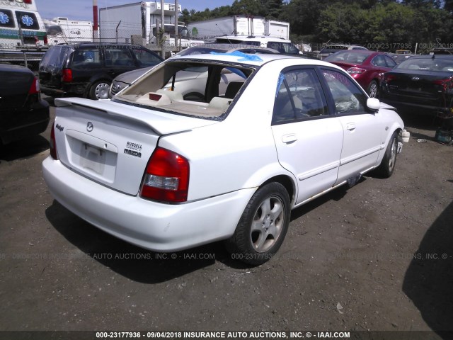 JM1BJ225321600826 - 2002 MAZDA PROTEGE DX/LX/ES WHITE photo 4