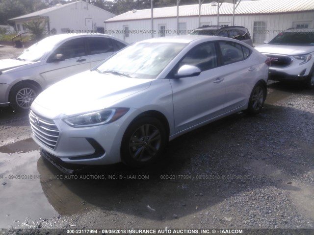 5NPD84LF6JH378121 - 2018 HYUNDAI ELANTRA SEL/VALUE/LIMITED SILVER photo 2