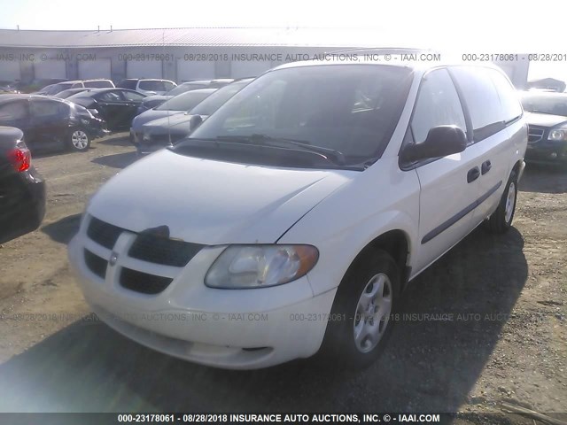 1D4GP24313B209138 - 2003 DODGE GRAND CARAVAN SE WHITE photo 2