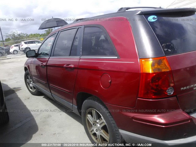 2A8GM68X88R101241 - 2008 CHRYSLER PACIFICA TOURING RED photo 3