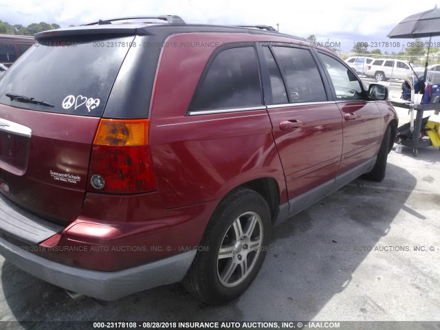2A8GM68X88R101241 - 2008 CHRYSLER PACIFICA TOURING RED photo 4