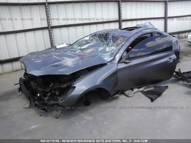 KMHHU6KH6BU061518 - 2011 HYUNDAI GENESIS COUPE 3.8L GRAY photo 2