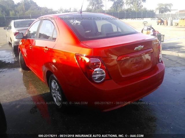 1G1JA5SHXC4108861 - 2012 CHEVROLET SONIC LS 橙色 照片 3
