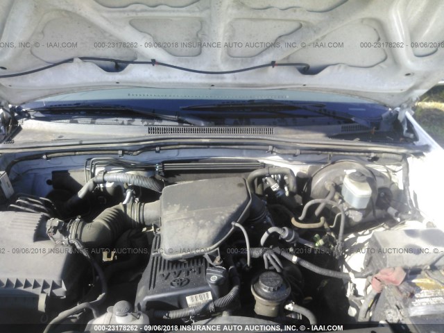 5TETX22N25Z042884 - 2005 TOYOTA TACOMA ACCESS CAB Ақ фото 10
