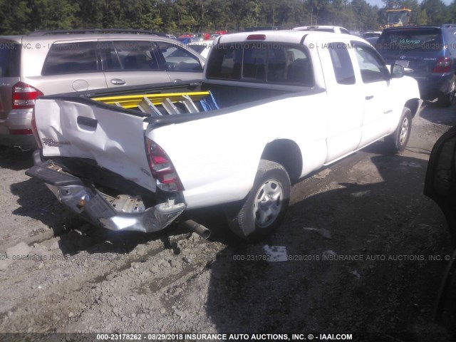 5TETX22N25Z042884 - 2005 TOYOTA TACOMA ACCESS CAB WHITE photo 4