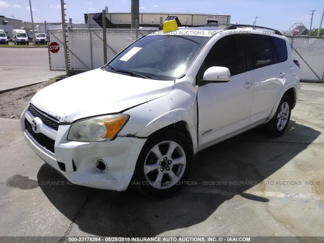 JTMZF31V995010107 - 2009 TOYOTA RAV4 LIMITED WHITE photo 2