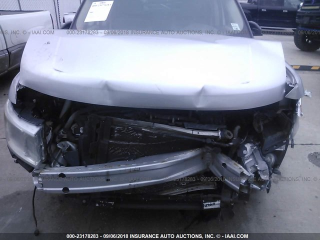 2FMGK5BC8ABA25480 - 2010 FORD FLEX SE SILVER photo 6