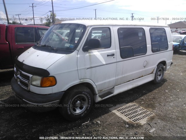 2B6HB11YXYK106722 - 2000 DODGE RAM VAN B1500 WHITE photo 2