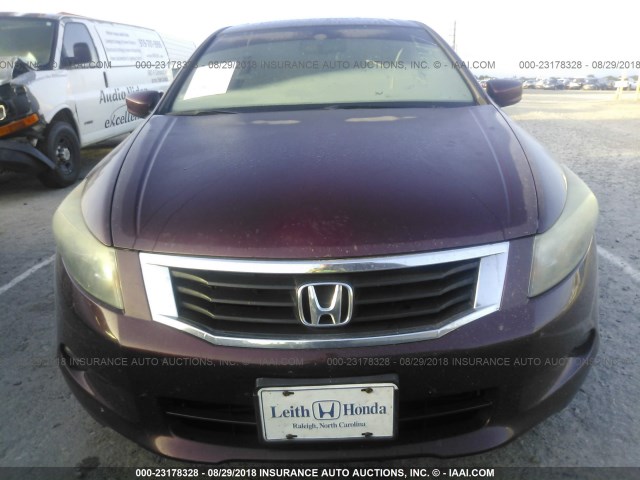 1HGCP36888A055147 - 2008 HONDA ACCORD EXL MAROON photo 6