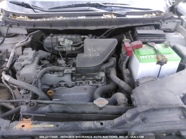 JN8AS5MT4BW564822 - 2011 NISSAN ROGUE S/SV/KROM SILVER photo 10