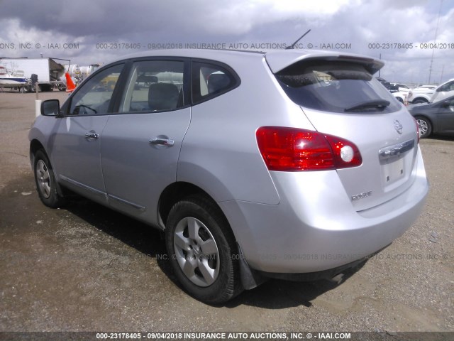 JN8AS5MT4BW564822 - 2011 NISSAN ROGUE S/SV/KROM SILVER photo 3