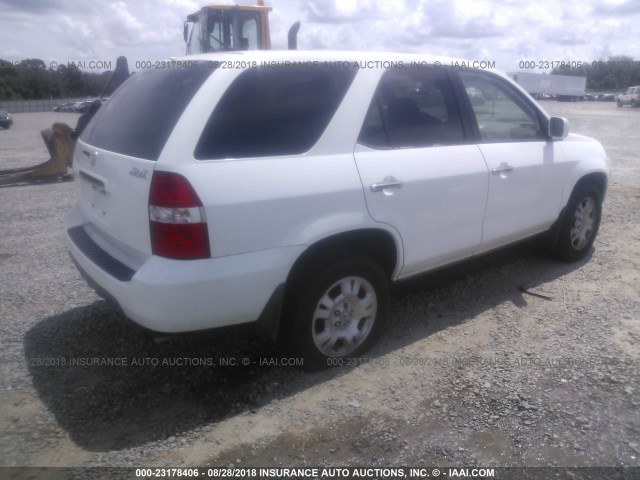 2HNYD18282H501553 - 2002 ACURA MDX WHITE photo 4