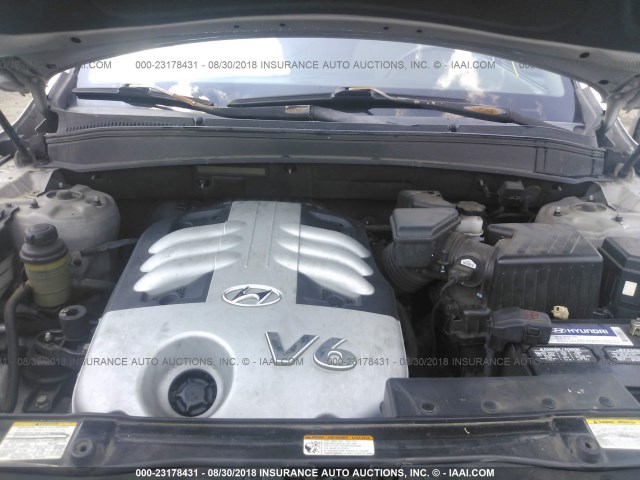 5NMSH13E97H023298 - 2007 HYUNDAI SANTA FE SE/LIMITED SILVER photo 10