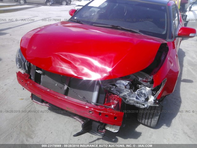 JTKJF5C76E3086860 - 2014 TOYOTA SCION TC წითელი ფოტო 6
