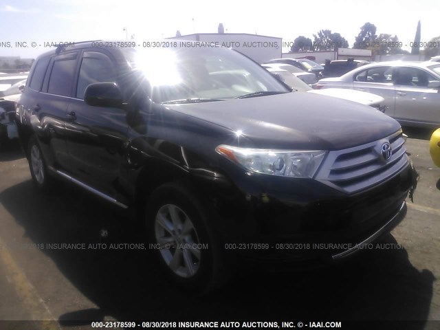 5TDZA3EH3DS038264 - 2013 TOYOTA HIGHLANDER PLUS BLACK photo 1