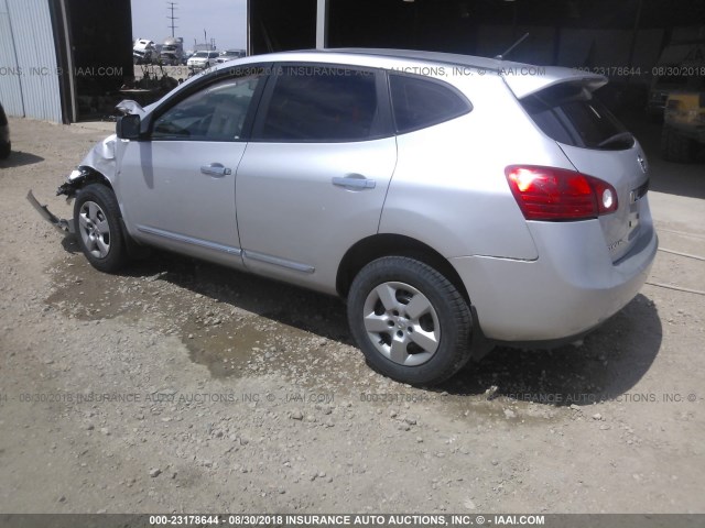 JN8AS5MT3BW565993 - 2011 NISSAN ROGUE S/SV/KROM SILVER photo 3