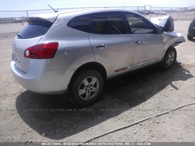 JN8AS5MT3BW565993 - 2011 NISSAN ROGUE S/SV/KROM SILVER photo 4