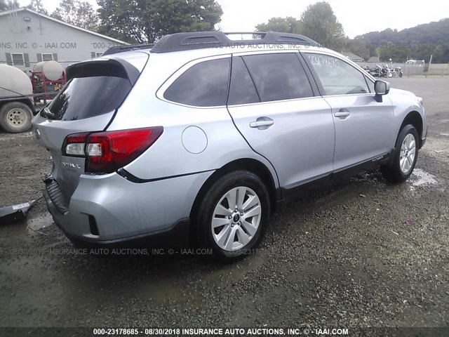 4S4BSBCC0F3352101 - 2015 SUBARU OUTBACK 2.5I PREMIUM SILVER photo 4