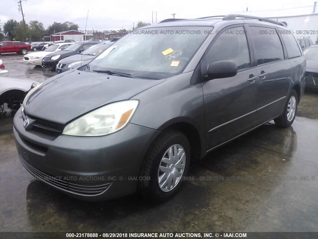 5TDZA23C65S236940 - 2005 TOYOTA SIENNA CE/LE GRAY photo 2