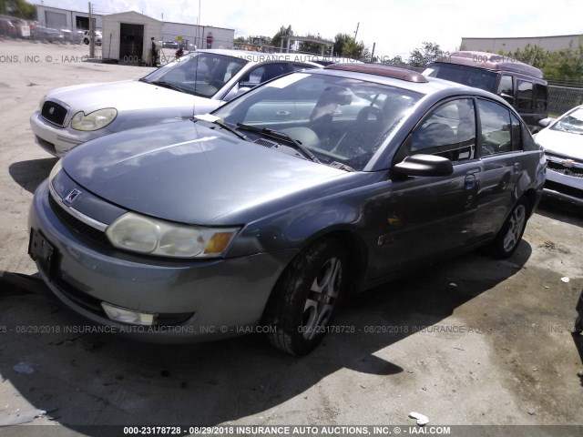 1G8AL52F44Z231439 - 2004 SATURN ION LEVEL 3 GRAY photo 2