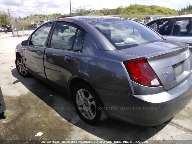 1G8AL52F44Z231439 - 2004 SATURN ION LEVEL 3 GRAY photo 3