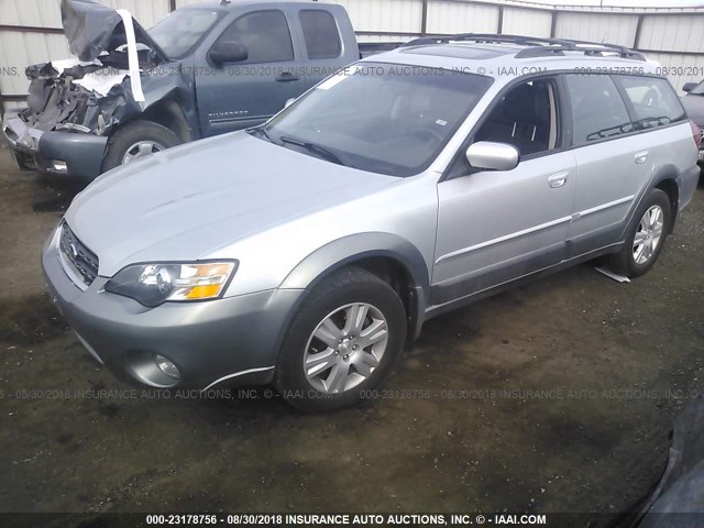 4S4BP62C857383811 - 2005 SUBARU LEGACY OUTBACK 2.5I LIMITED SILVER photo 2