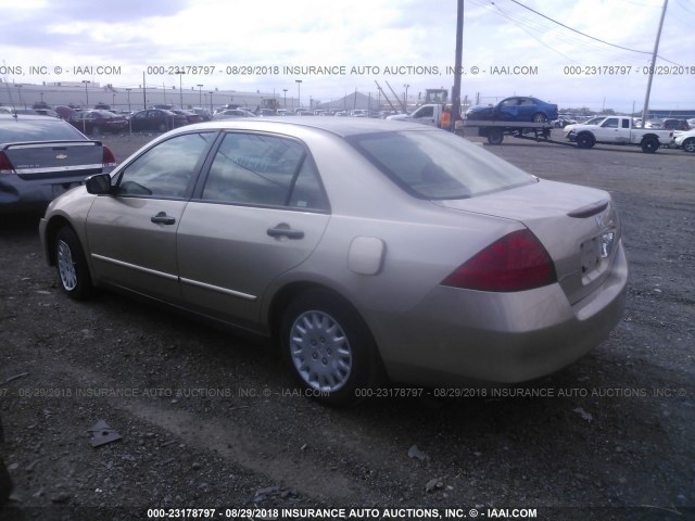 1HGCM56186A115254 - 2006 HONDA ACCORD VALUE TAN photo 3