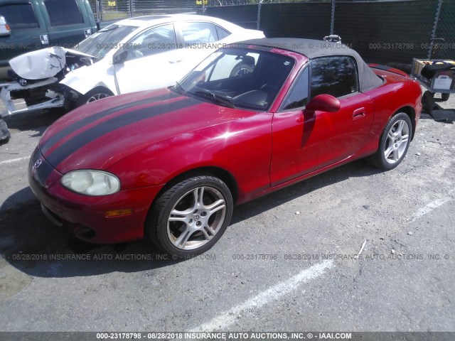 JM1NB353950410601 - 2005 MAZDA MX-5 MIATA LS RED photo 2