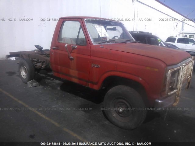 1FTEF26Y8DRA19698 - 1983 FORD F250 RED photo 1