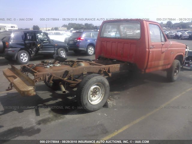 1FTEF26Y8DRA19698 - 1983 FORD F250 RED photo 4