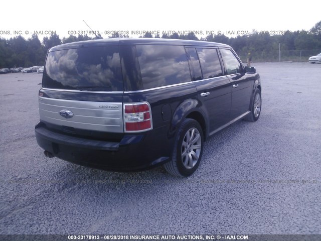 2FMGK5DC8ABA66673 - 2010 FORD FLEX LIMITED Dark Blue photo 4