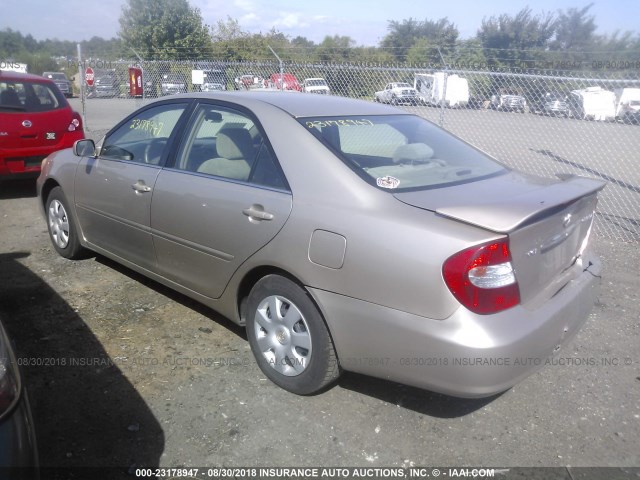 4T1BE32K12U573250 - 2002 TOYOTA CAMRY LE/XLE/SE 棕色 照片 3