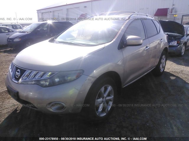 JN8AZ18WX9W211018 - 2009 NISSAN MURANO S/SL/LE SILVER photo 2